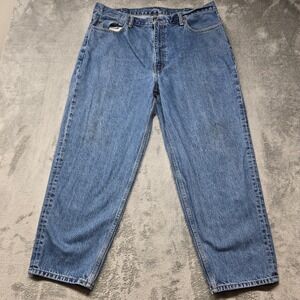 Levis 560 Loose Fit Tapered Leg Jeans Mens 42x30 Medium Blue Denim Five Pocket